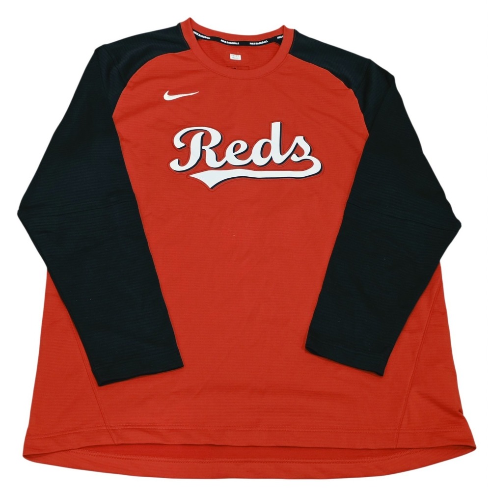 Nike Cincinnati Reds Team Issued Dri-FIT Pullover XL MLB Geoff Head Baseball